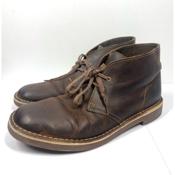 Clarks Bushacre 2 Dark Brown Leather Chukka Boots Size Mens Size 8.5 main image 7